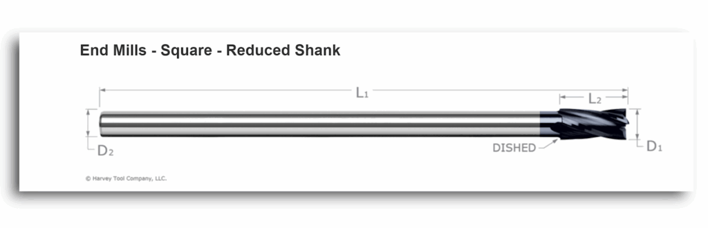 Example of Reduced Shank End Mill 